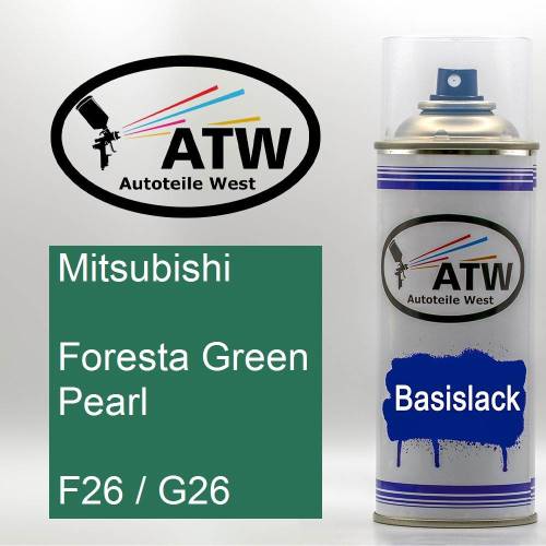 Mitsubishi, Foresta Green Pearl, F26 / G26: 400ml Sprühdose, von ATW Autoteile West.